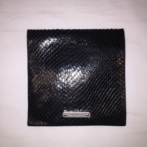 Black Snakeskin Embossed Passport Holder